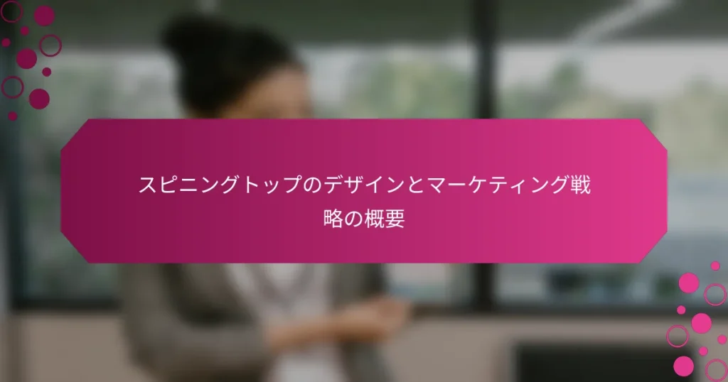 スピニングトップのデザインとマーケティング戦略の概要
